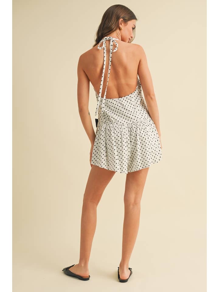 Klesis - Vente Combishort – femme - IR2204 COMBISHORT À POIS AVEC DÉTAILS NŒUD DEVANT24