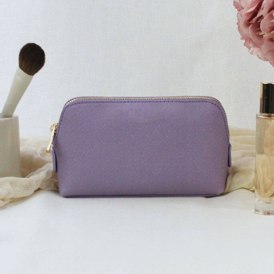 eBuyGB Craft Blanks – wholesale Make-up/cosmetic bag – Medium Saffiano Fine PU Leather Zipped Cosmetic Makeup Bag4