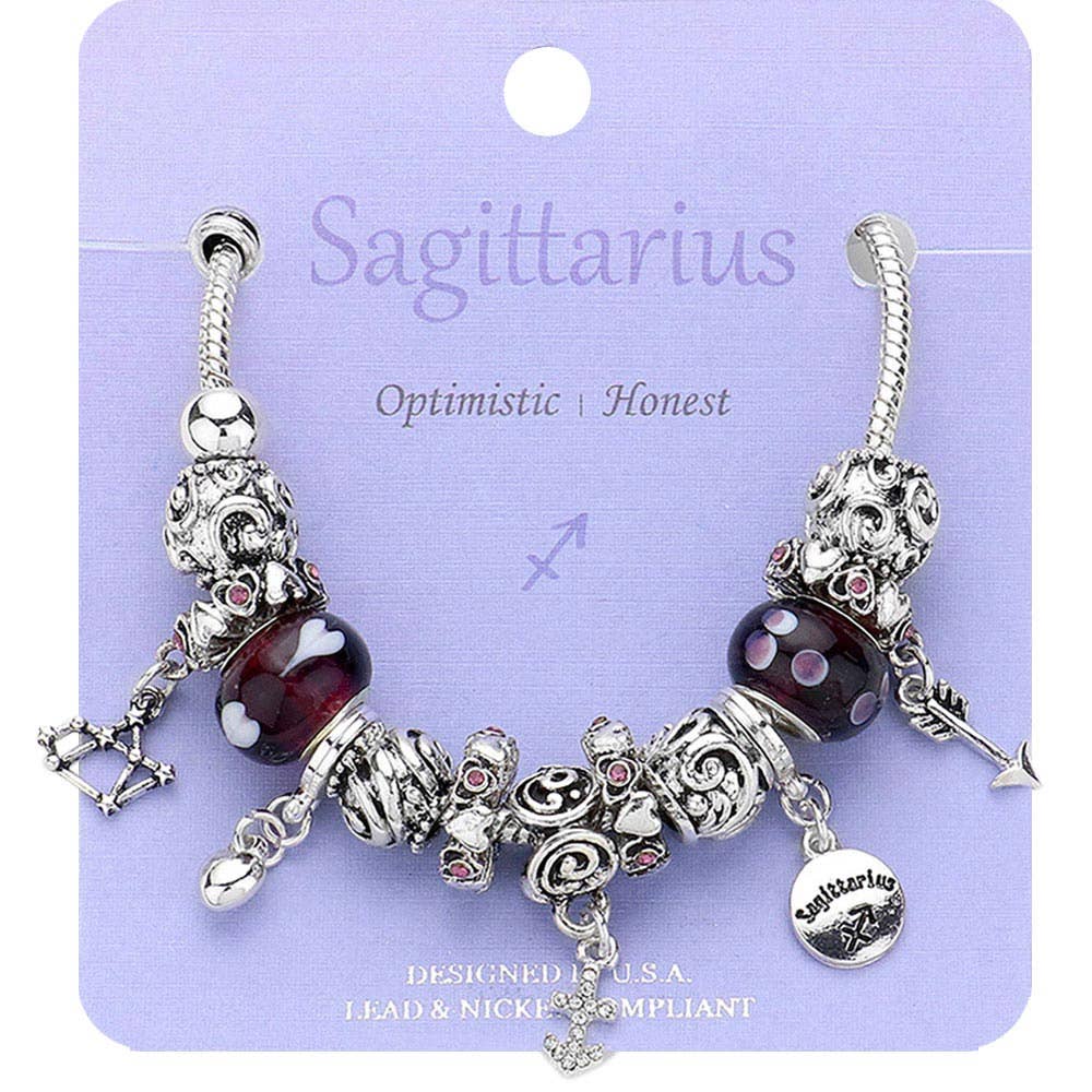 Sensibling Corp. - Wholesale Charm/Dangle Bracelet - ARIES - Multi-Beads Zodiac Sign Charm Bracelet16