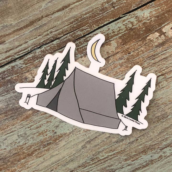 Camping Sticker for wholesale by Alice-Louise Press