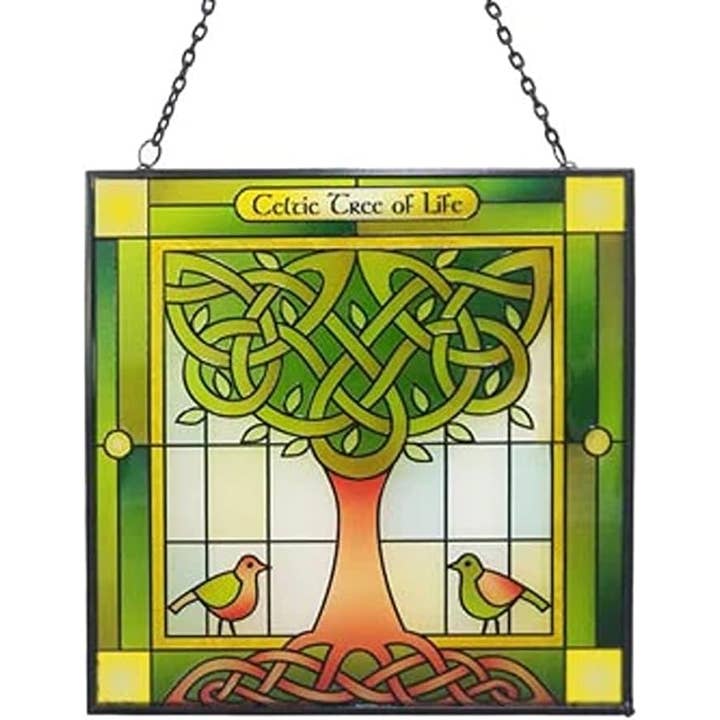 Tree of Life Stained Glass Window Hang for wholesale by Dublin Gift Company