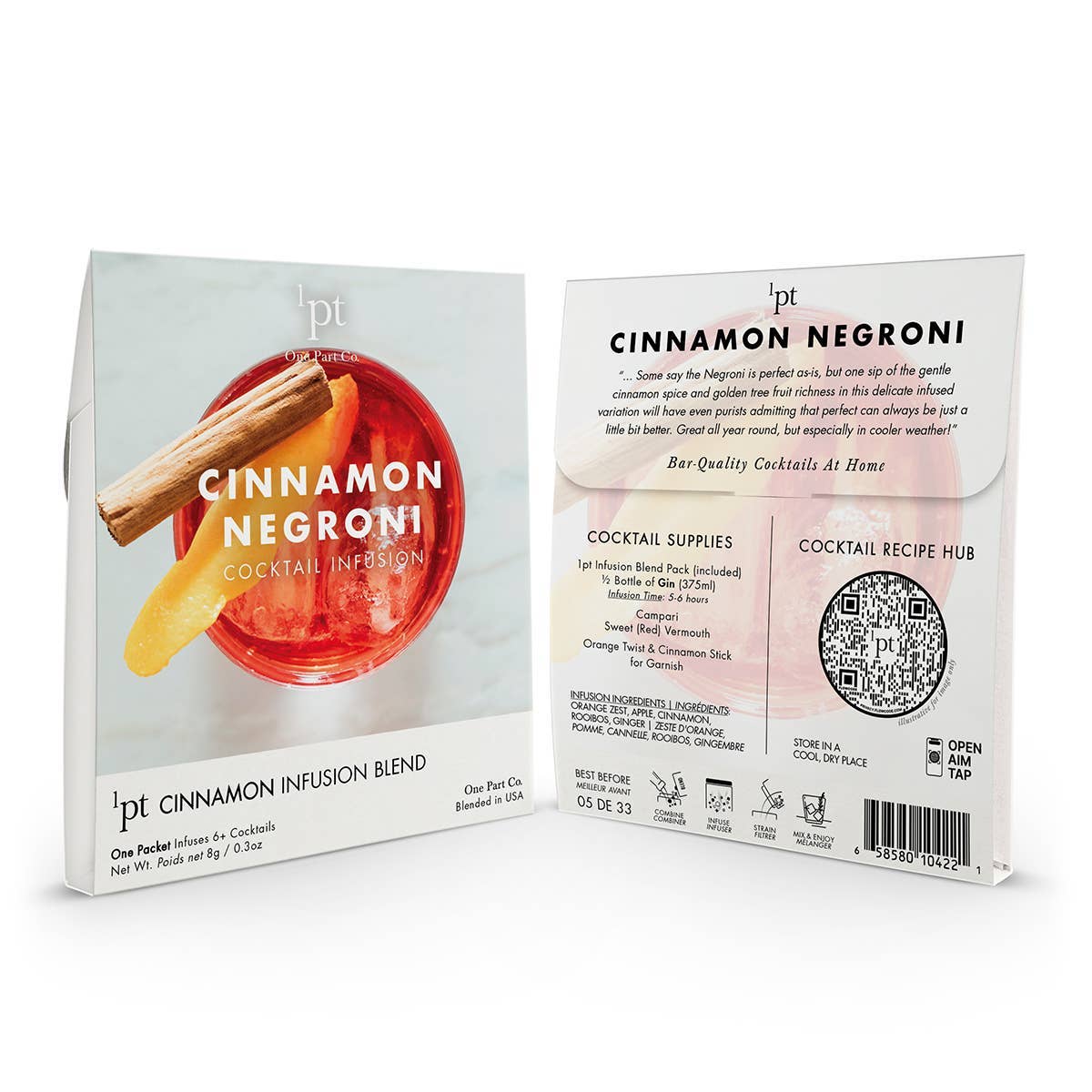 One Part Co. - Wholesale Cocktail Mix/Syrup - 1pt Cinnamon Negroni Cocktail Pack2