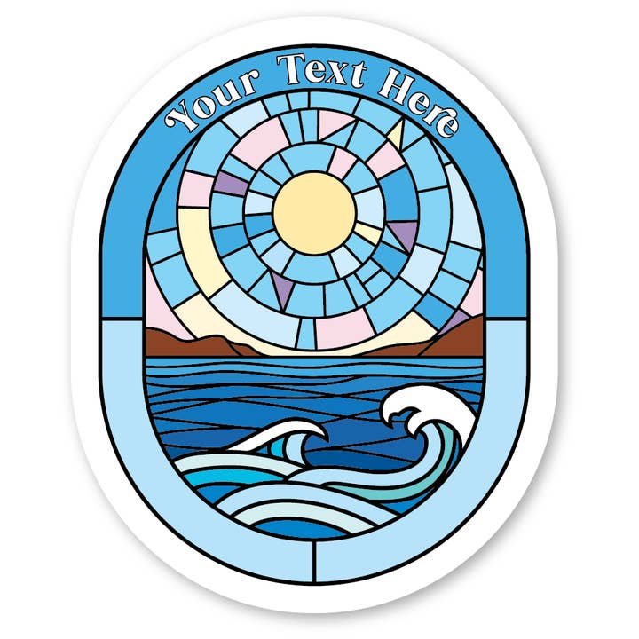 Coaster - Stained Glass Waves for wholesale by Morris Magnets