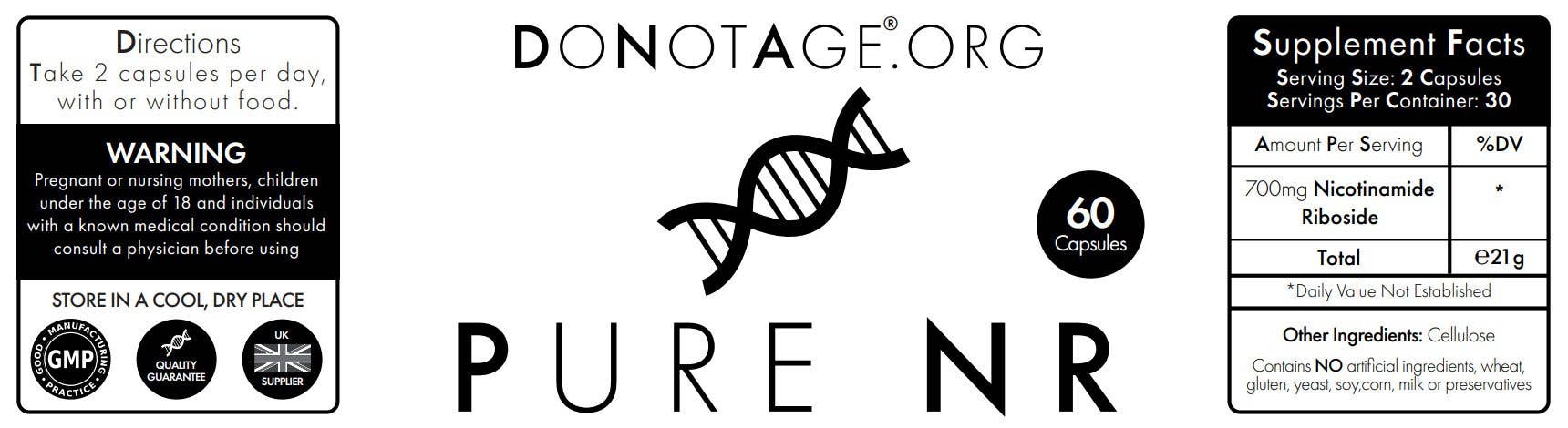 DoNotAge.org – wholesale Oral supplement/vitamin – Pure NR - 50 Units1