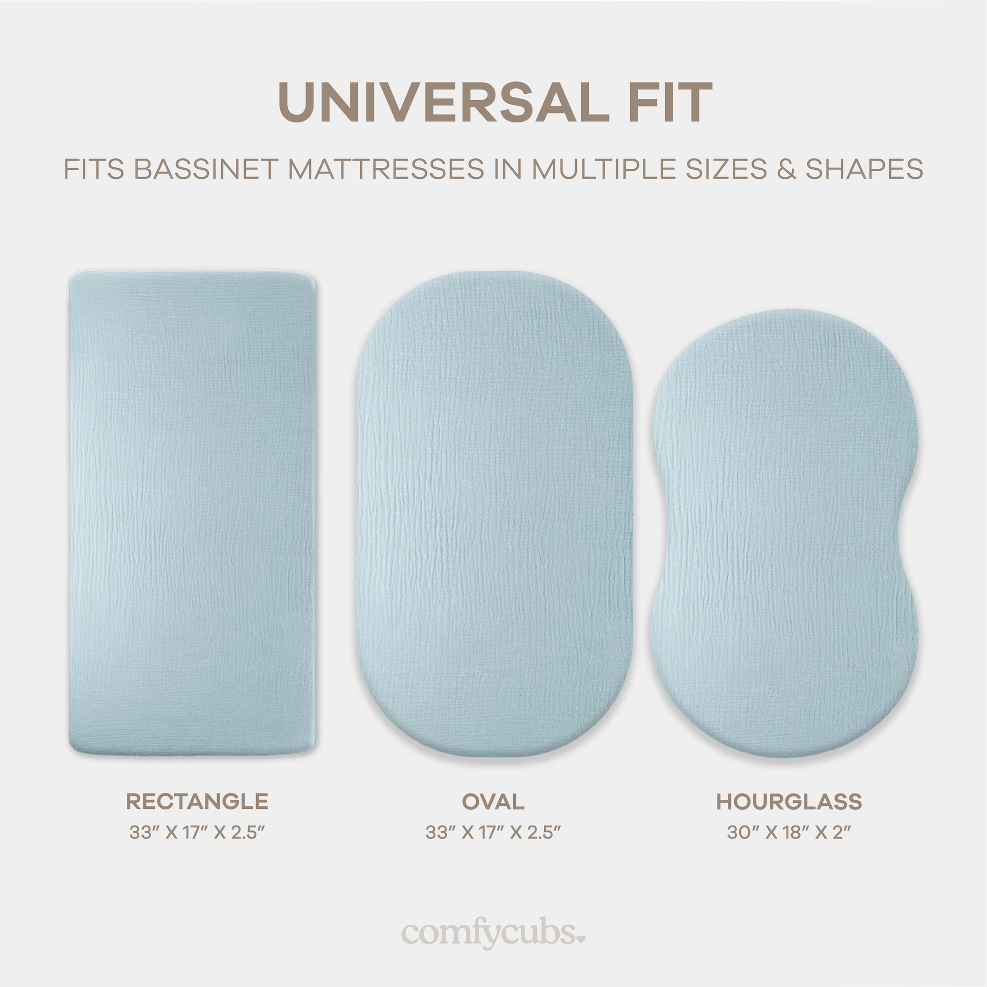 Comfy Cubs - Wholesale Cot/Crib Sheets - Muslin Bassinet Sheet, 100% Soft Cotton Fabric by Comfy Cubs20