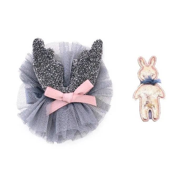 ๐Ensemble de Barrettes Enfantines Lapin et Couronne de Tulle pour la vente par Miss Minna