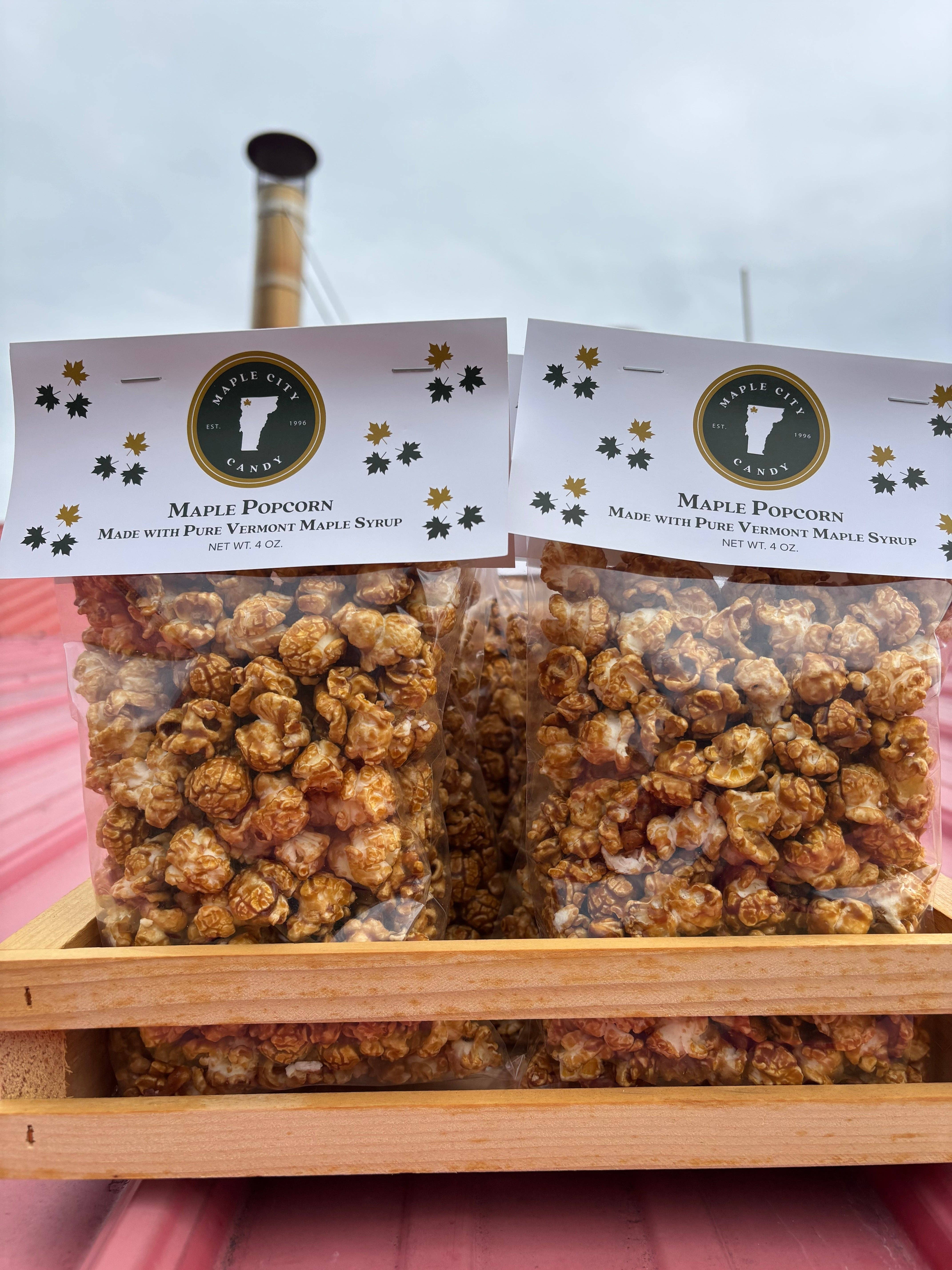 Maple City Candy - Wholesale Popcorn - Vermont Maple Coated Popcorn, 4 oz. Bag2