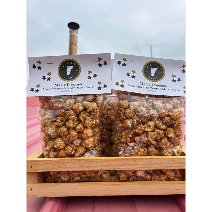 Maple City Candy - Wholesale Popcorn - Vermont Maple Coated Popcorn, 4 oz. Bag2
