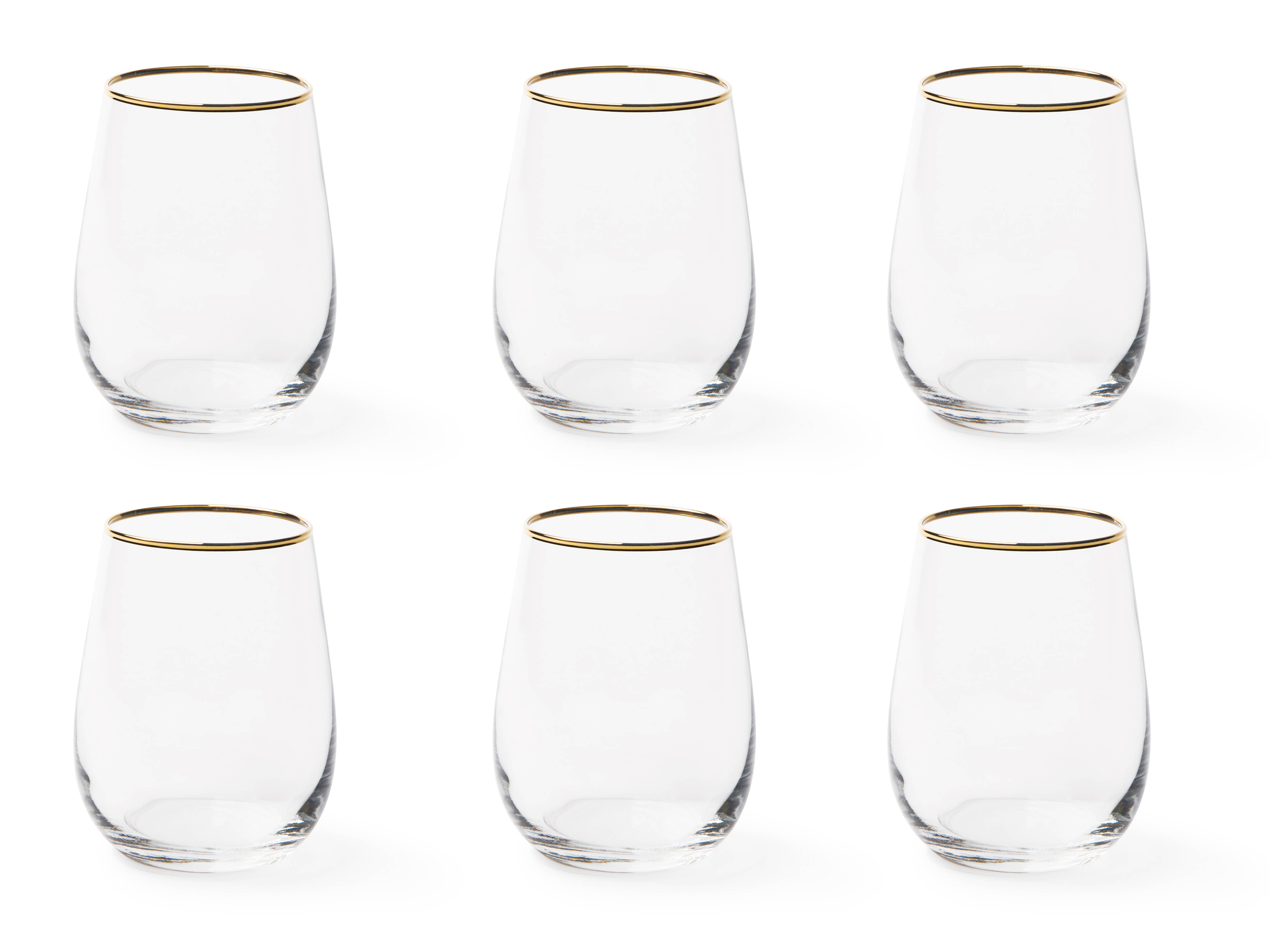 Set of 6 Gold Glasses CL 47 for wholesale on Faire1