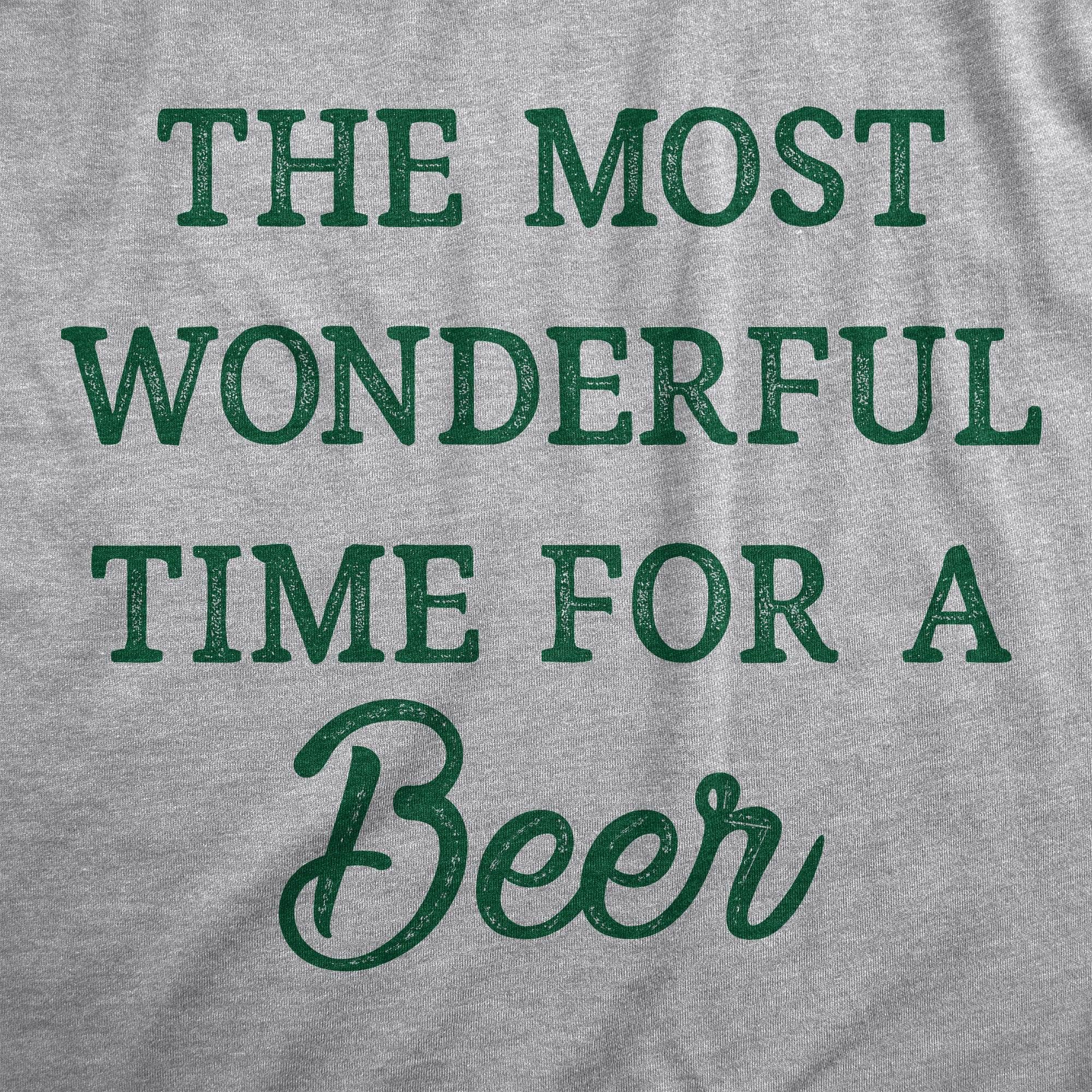 The Most Wonderful Time For A Beer Women's Tshirt Christmas for wholesale on Faire1