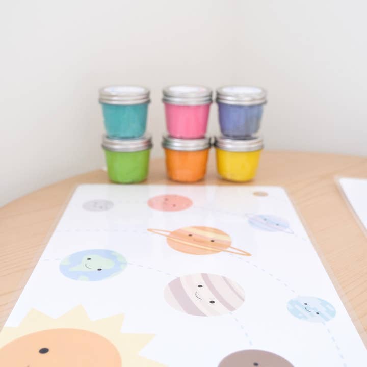 GoodnightFox - Wholesale Placemat - Play Dough Placemat Alphabet, Numbers, Solar System, Colors, Weather1