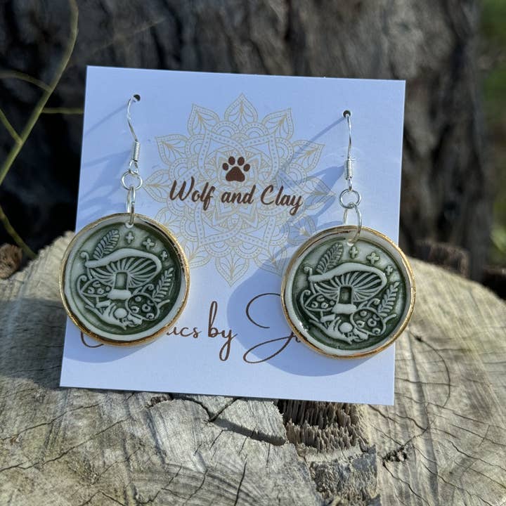 Wolf and Clay Pty Ltd - Wholesale Dangle earrings - Mushroom Star Earrings1