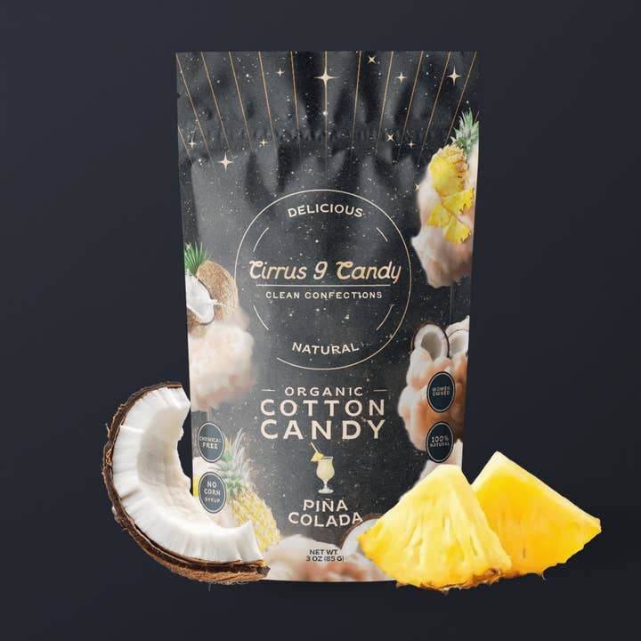 Piña Colada - Organic Cotton Candy for wholesale by Cirrus 9 Candy