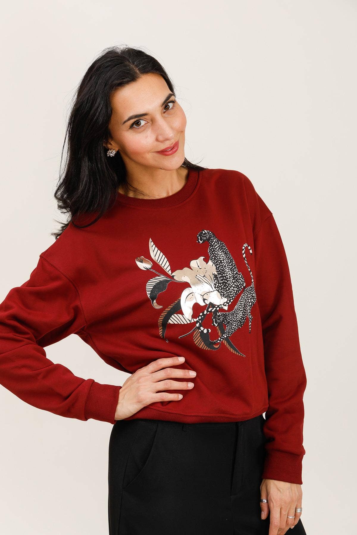 Attrait Paris – Großhandel Sweatshirt mit Grafikdruck – Damen – Rundhals-Sweatshirt, floral