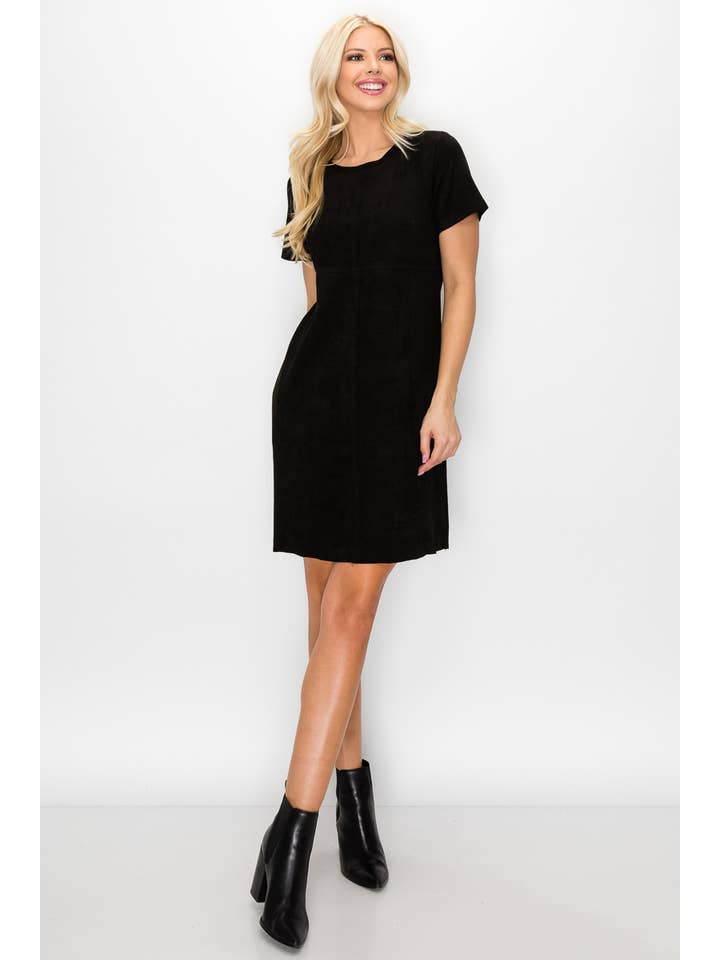 Joh Apparel - Wholesale Dress - Women's - Audrey Stretch Round-Neck Dress with NO Pockets2