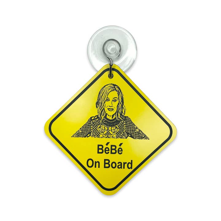 Calm Down Caren - Wholesale Car Decorative Charm - Unisex - Moira Rose Bebe On Board Car Safety Sign - Schitt's Creek