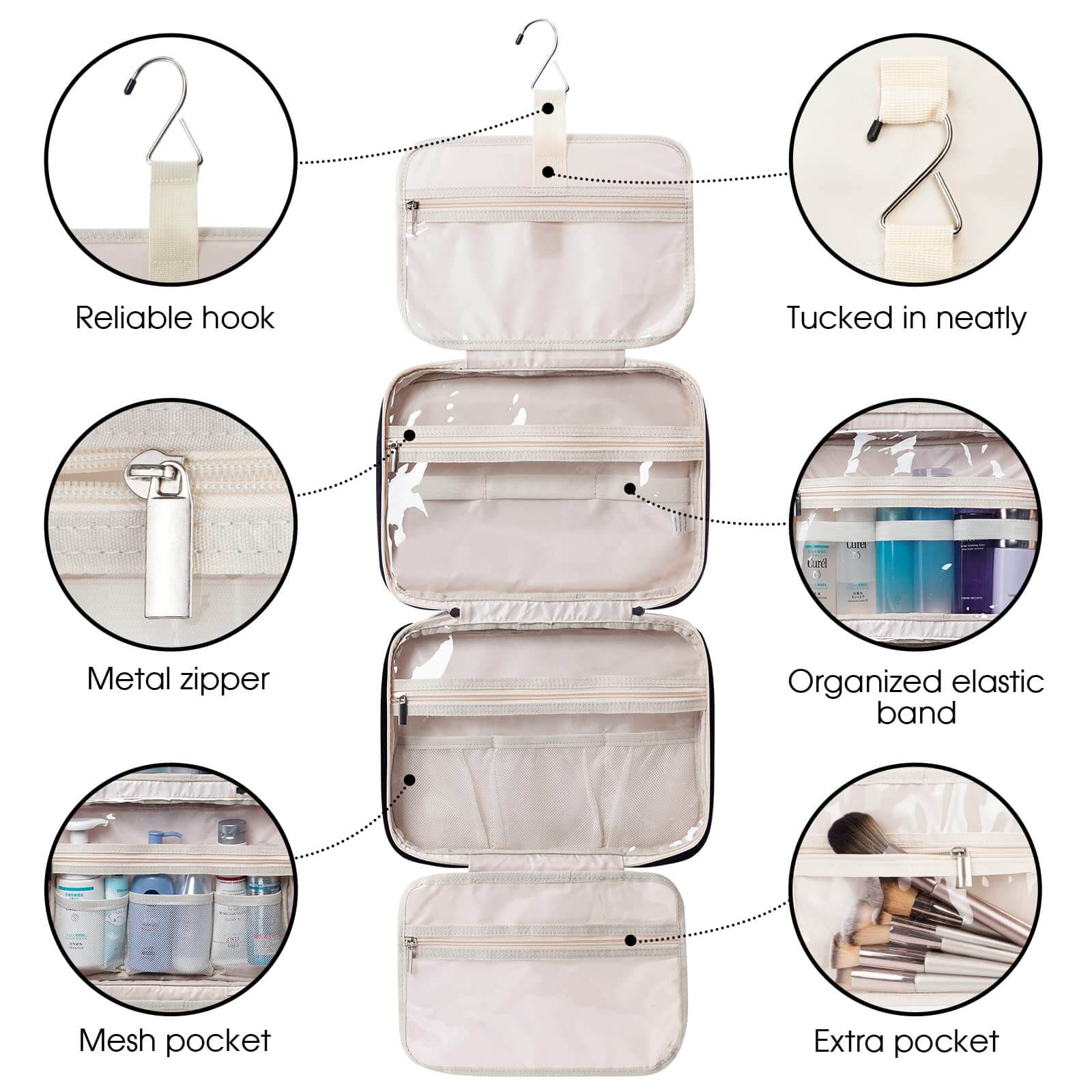 wandf - Wholesale Toiletry Bag - Women's - Large Capacity Waterproof Hanging Toiletry Bag Travel Bag2