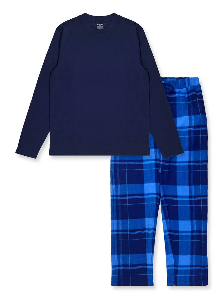 Chase USA International - Wholesale Sleepwear Set - Men's - Men’s Thermal Shirt & Fleece Pants Pajama Set