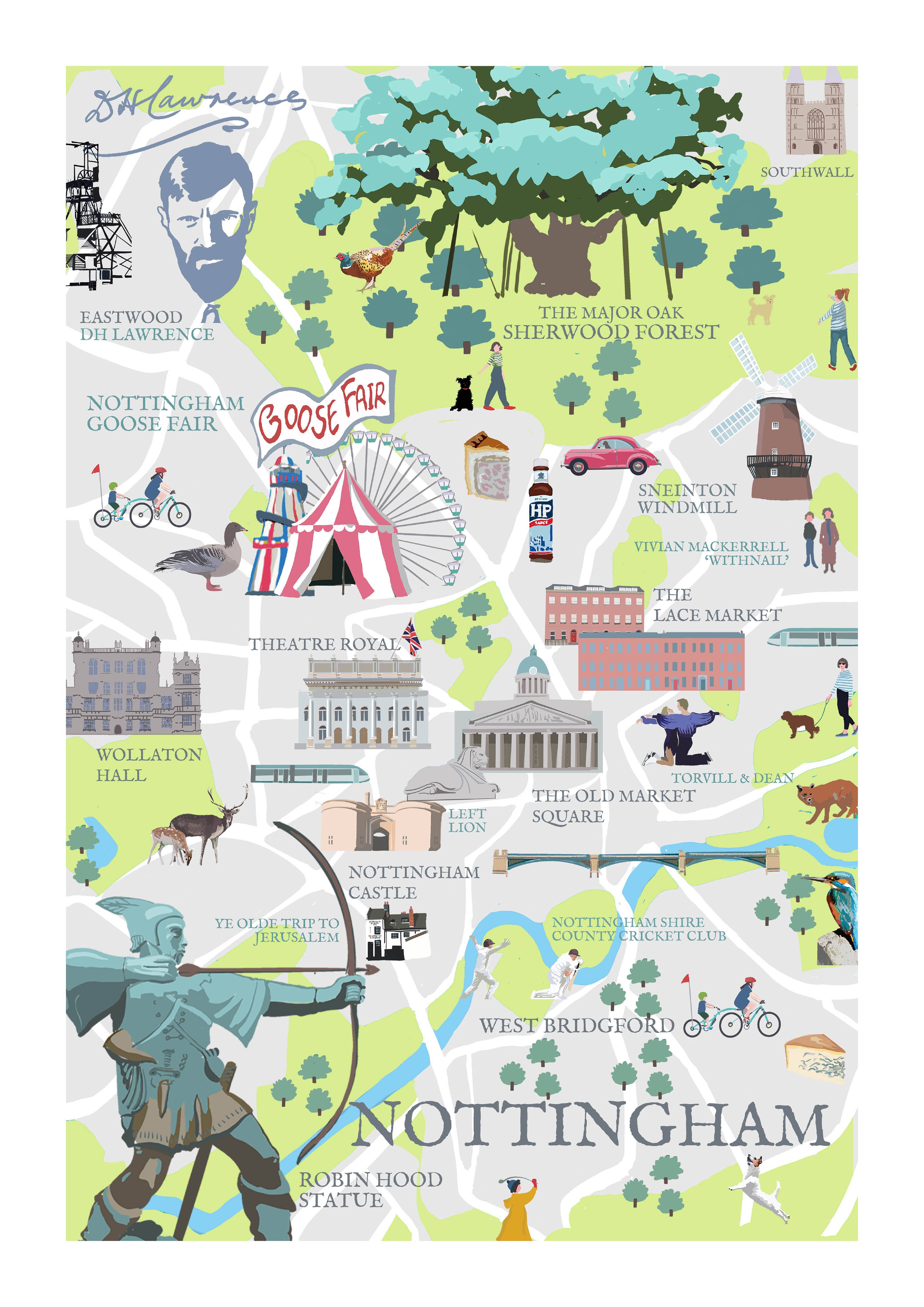 BETTY BOYNS MAPS - Vendita all'ingrosso Calamite - Magnete da Frigo con Mappa Illustrata29