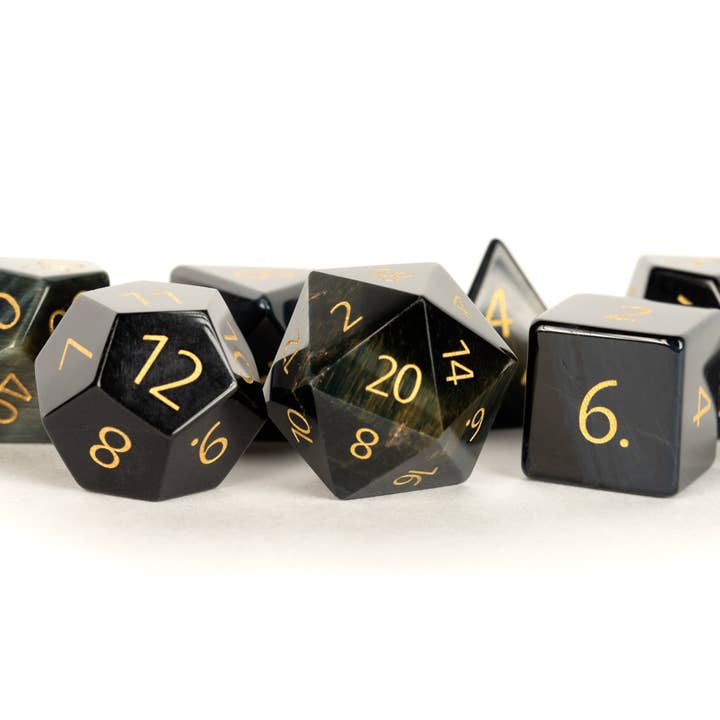 FanRoll by Metallic Dice Games - Wholesale Dice - PREMIUM Engraved Gemstone Dice (18 Options)11