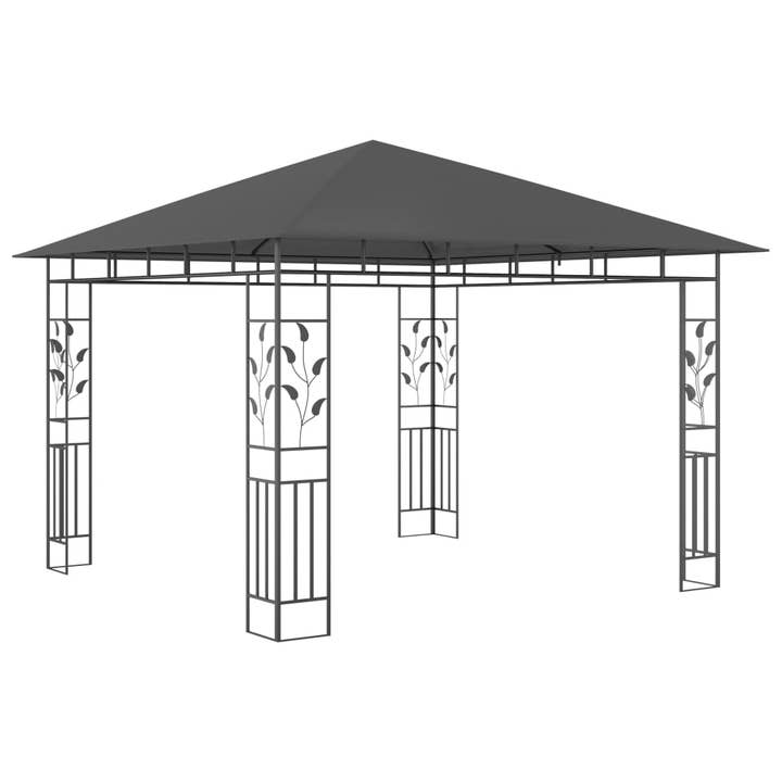 Greenwestons - Vente Bibelots/décorations d'extérieur - Gazebo Green's avec moustiquaire 9,8'x9,8'x9' Anthracite 0,61