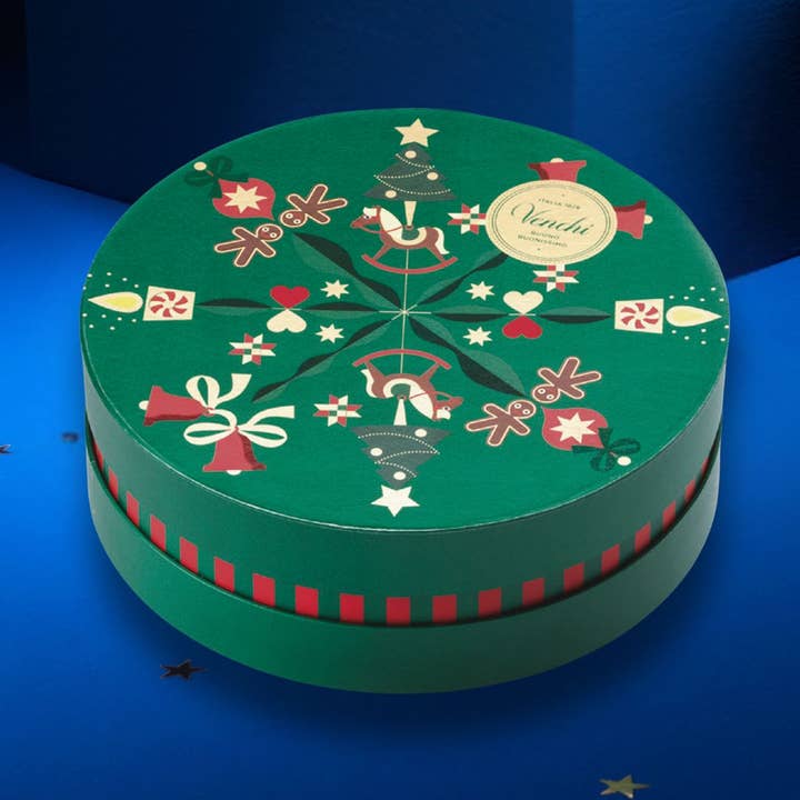 Extra Large Round Christmas Chocolate Box - Holiday Gifts for wholesale by Venchi