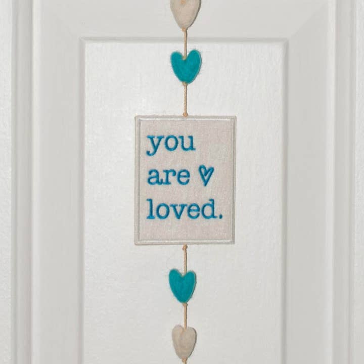 You are Loved Heart String in Blue for wholesale by bandana love