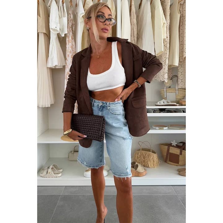 Urban Casual Loose Washed out Ripped Denim Shorts for wholesale by Paperdoll