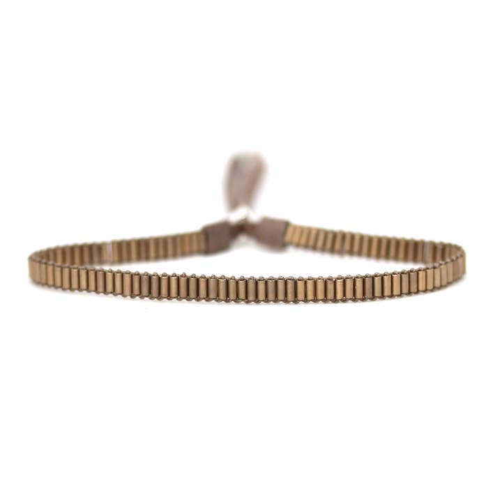 Matte gold mini bracelet for wholesale by Julie Rofman
