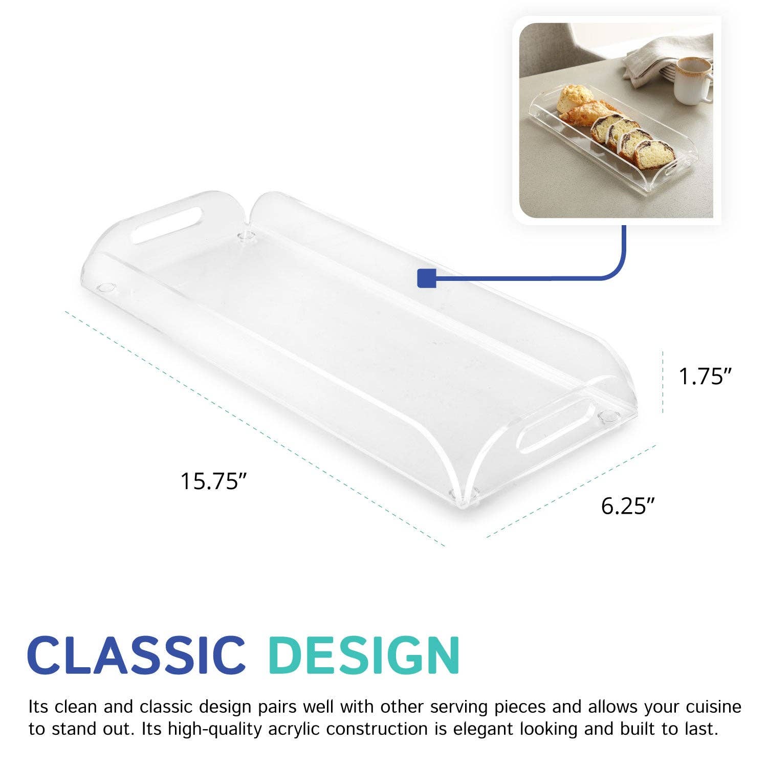 Huang Acrylic - Wholesale Serving Tray - Rectangle Serving Tray3