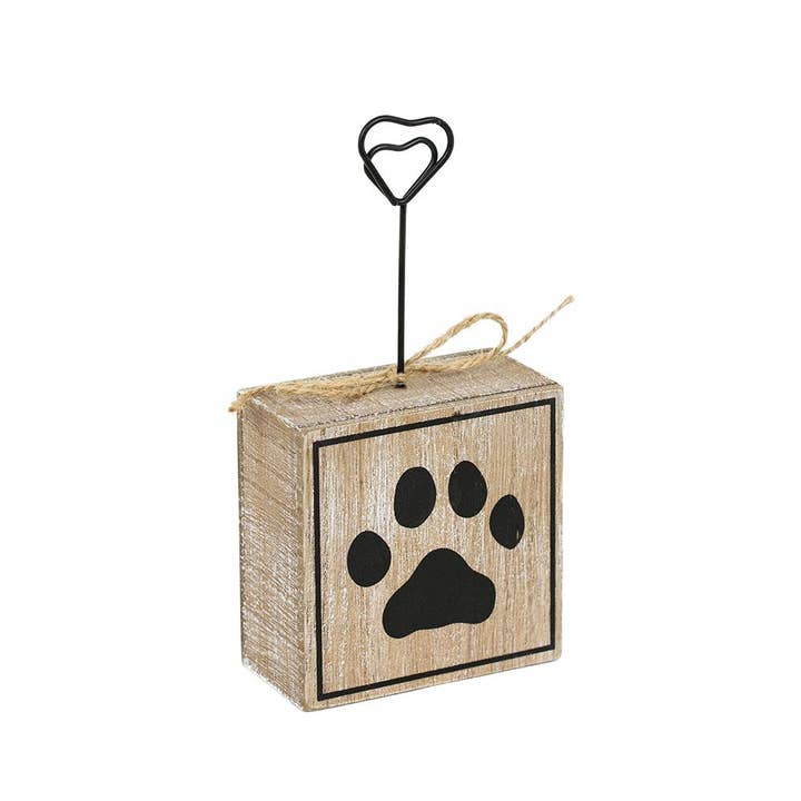 Devanie At Home (Formerly Adams & Co.) - Wholesale Picture Frame - 15863 - 3x6 wood photo block (FUR MAMA) Pet Decor1