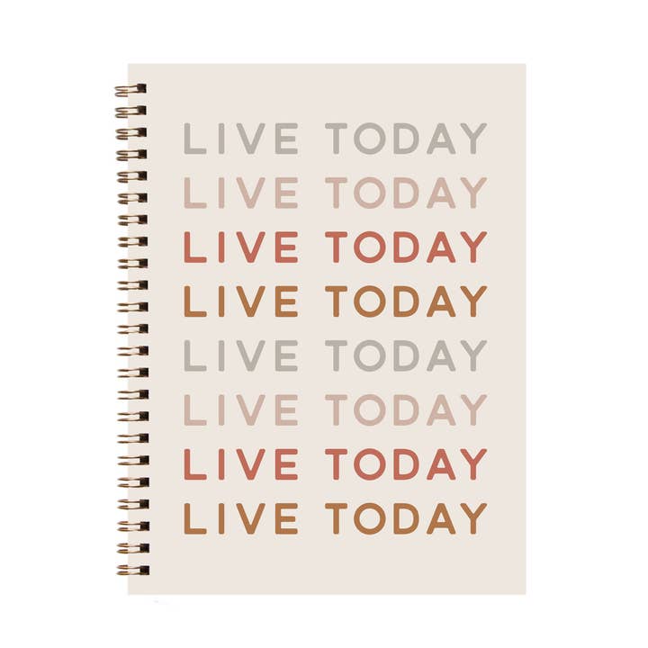 The Anastasia Co - Wholesale Notebook - Live Today Spiral Softcover Journal Notebook