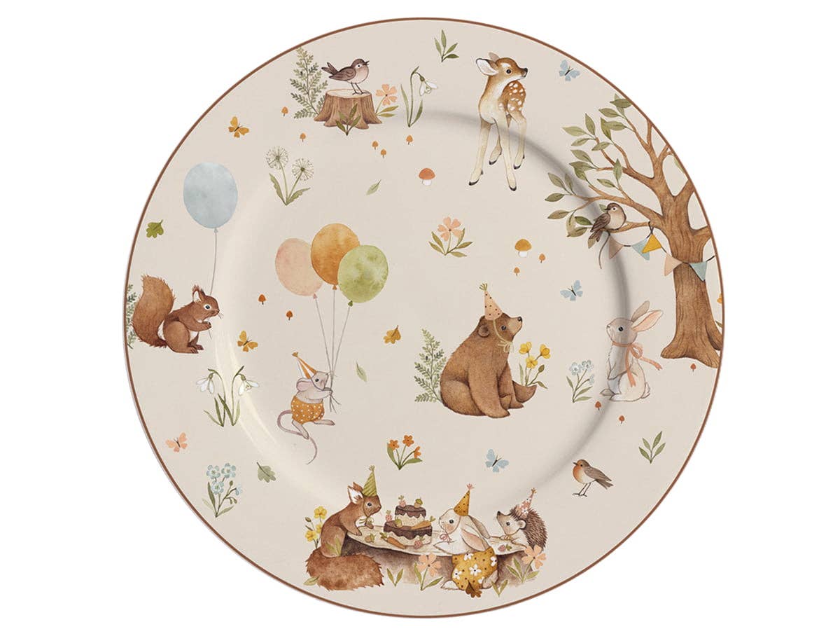 Isabelle Rose - Wholesale Dinner Plate - Porcelain dessert plate Forest Party 19 cm Isabelle Rose0