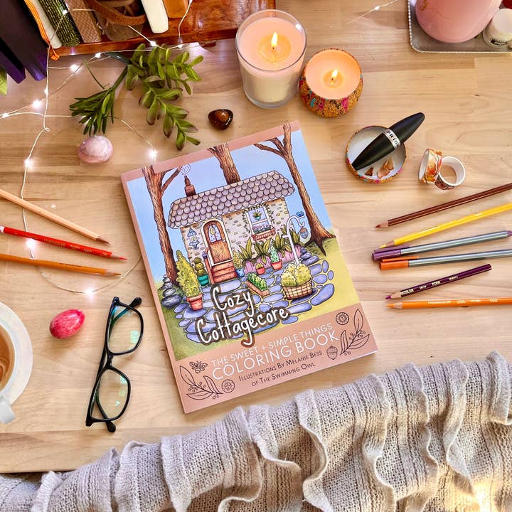 The Swimming Owl - Wholesale Coloring & Activity Book - Adult - Cozy Cottagecore Coloring Book For Adults + Teens2