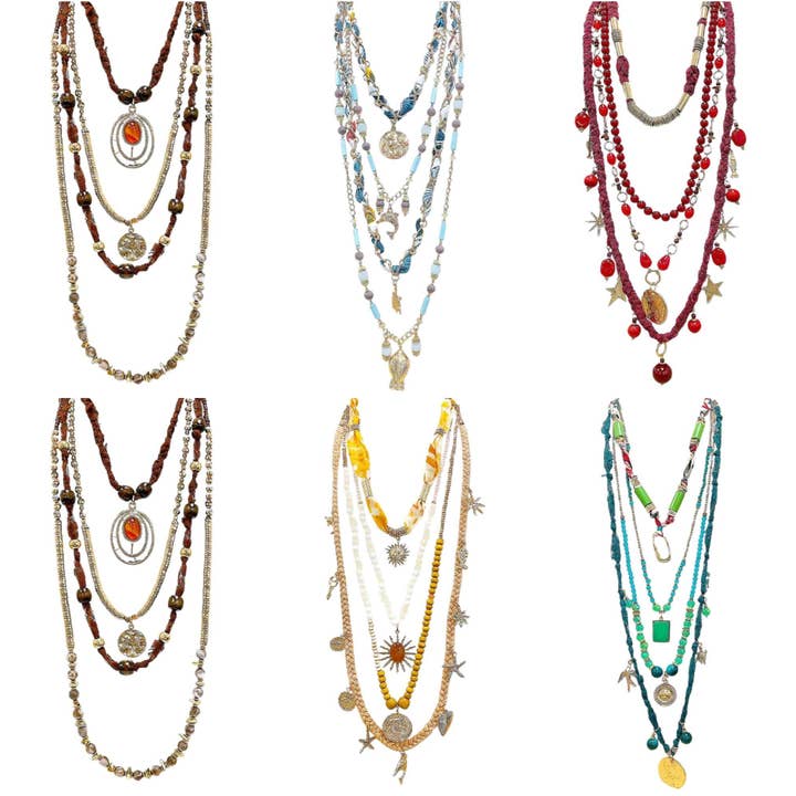 Collar Declaración en Capas Boho IN-3639 3637 3640 3643 4237 para venta al por mayor de Oblige by G