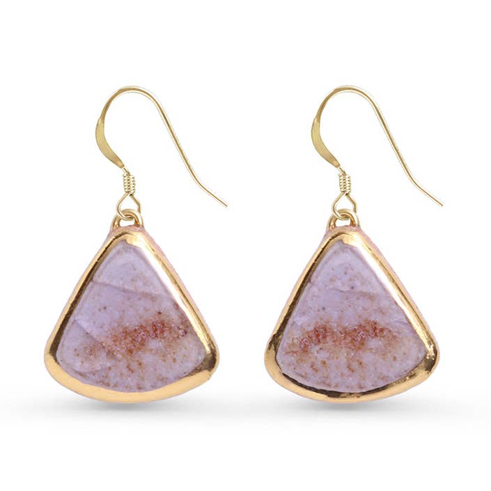 Pendientes de Lágrima Hechos a Mano Amanecer - Cerámica, Vidrio y Oro para venta al por mayor de Habulous