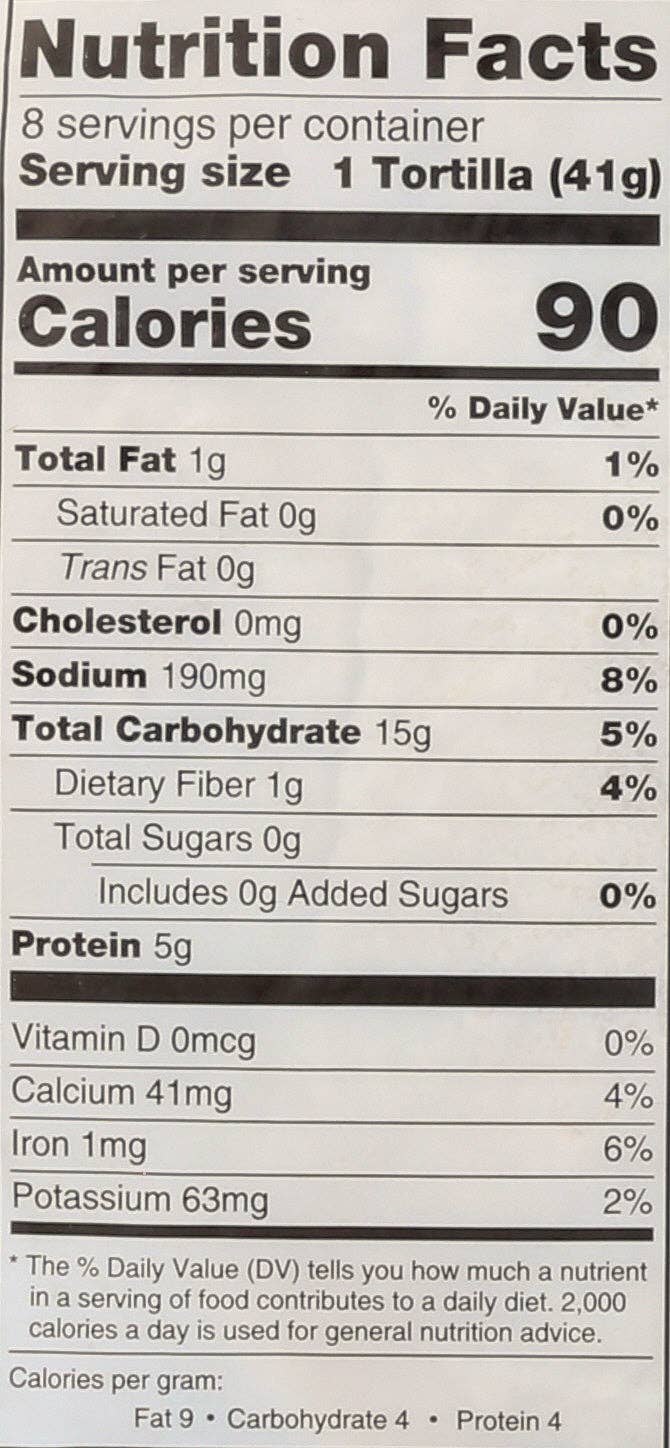 Everyday Supply Co - Wholesale Bread/Tortilla - LA TORTILLA FACTORY TORTILLA CORN HMS WHT - Case of 122