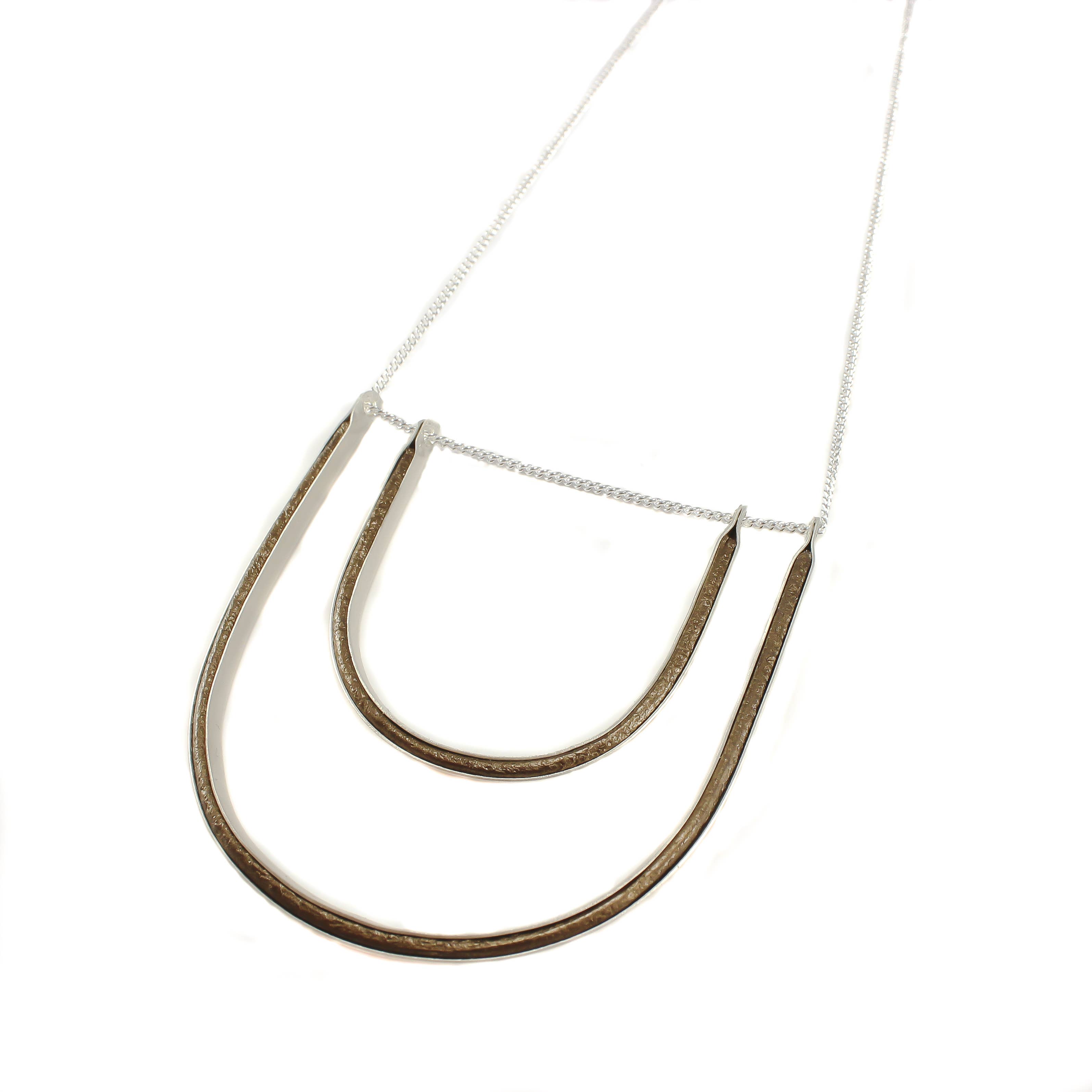 Old Blood Jewelry & Wears – wholesale Pendant/charm necklace – Inlay Double Arc Necklace3