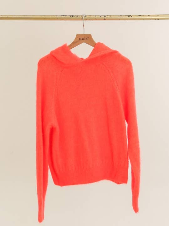 NAÏS PARIS - Wholesale Knit Sweater - Women's - Hoodie-style sweater in kid mohair and merino wool6