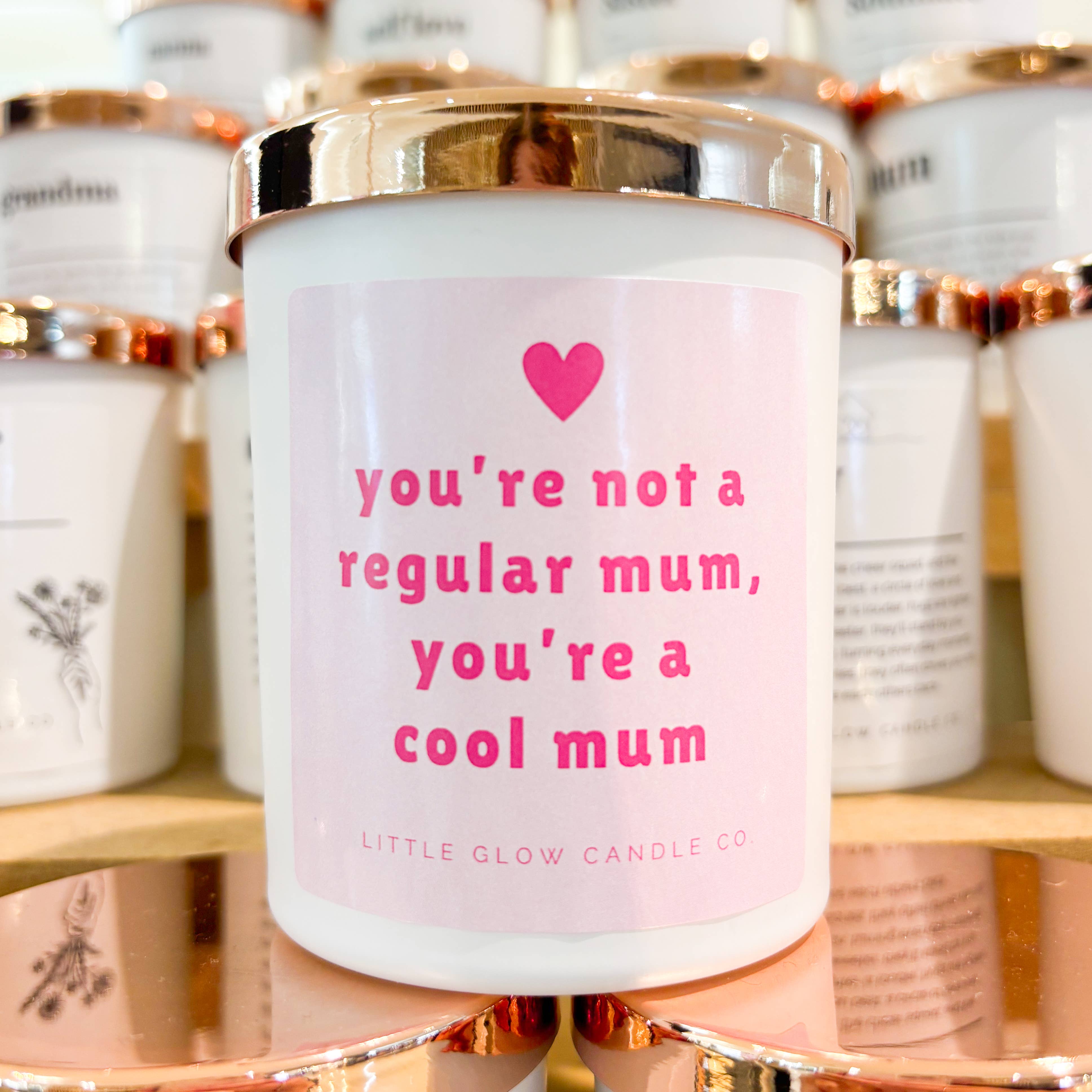 Little Glow Candle Co. - Wholesale Jar/Filled Candle - 'Not a regular Mum' Mother's Day Gift Candle1