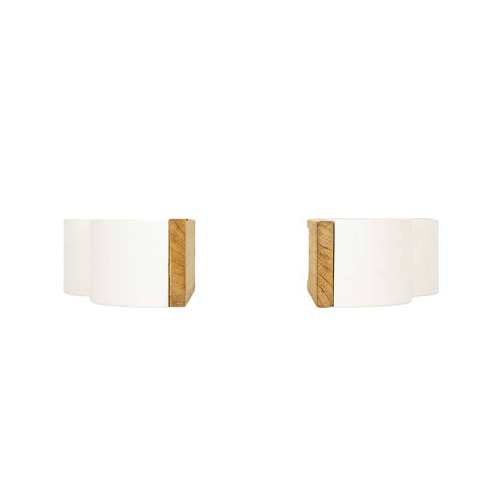 Foreside Home & Garden - Wholesale Bookend - Wren Set 2 Arched Cloud Bookends White Wood