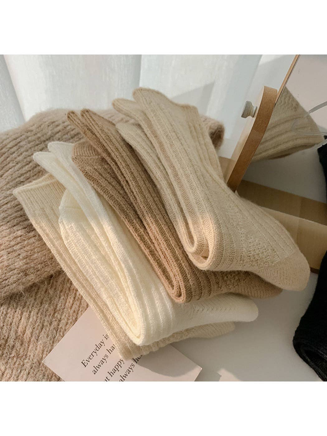 Funkyrel® Atzbranding Limited – wholesale Socks – Women's – Rufia - Solid Color Mid-Calf Socks7