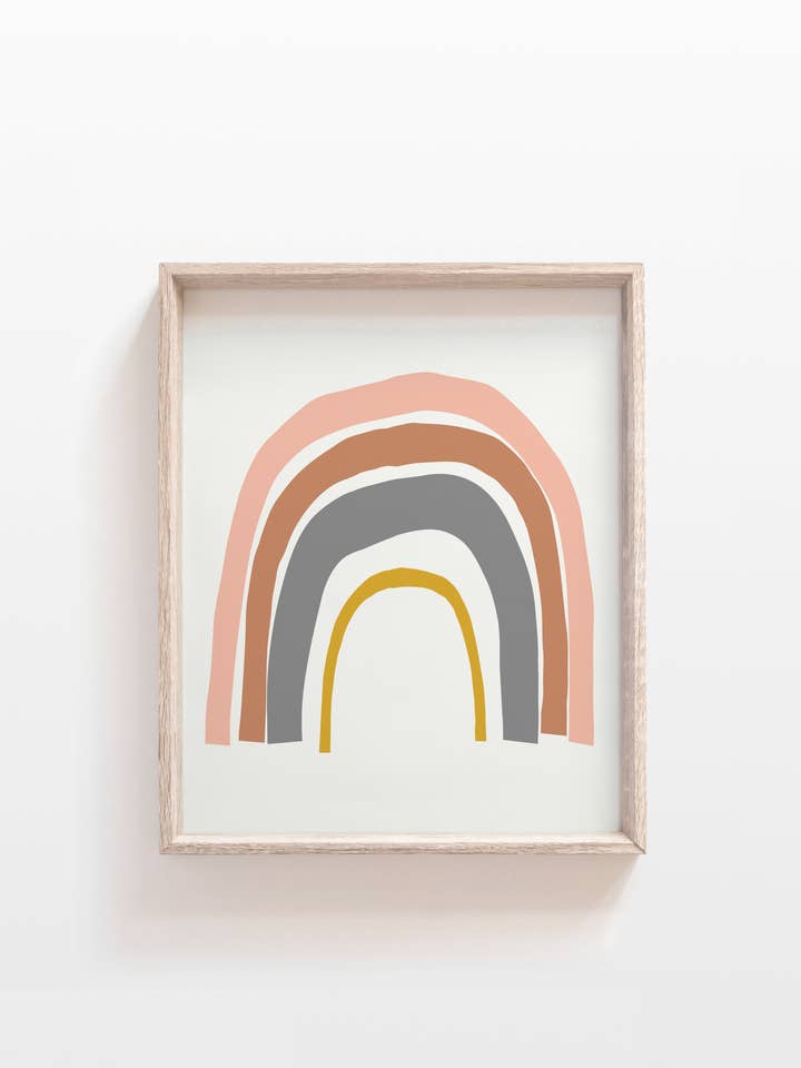 stampa arcobaleno rosa, arte da parete arcobaleno rosa, arcobaleno per ragazze per la vendita all'ingrosso da parte di The Little Wagon