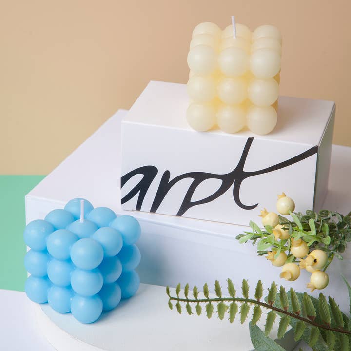 2Bubble Candles Cube Soja Wax Kaarsen Home Decor Geur Kaars voor wholesale door Carol Cao