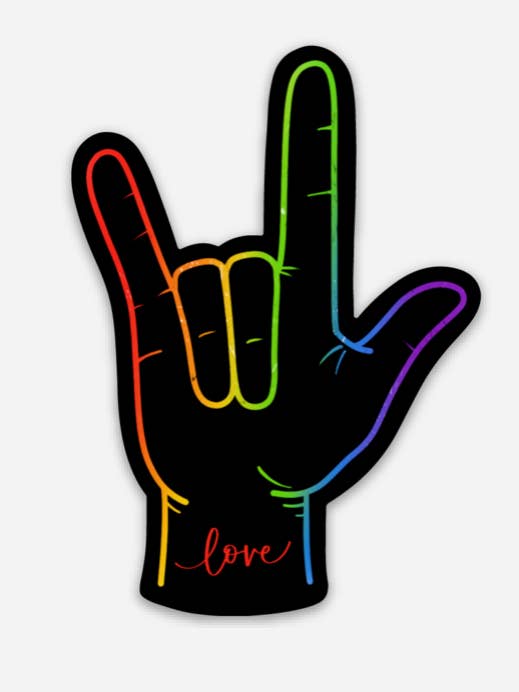 ASL ILY - zwart voor wholesale door Pride Socks