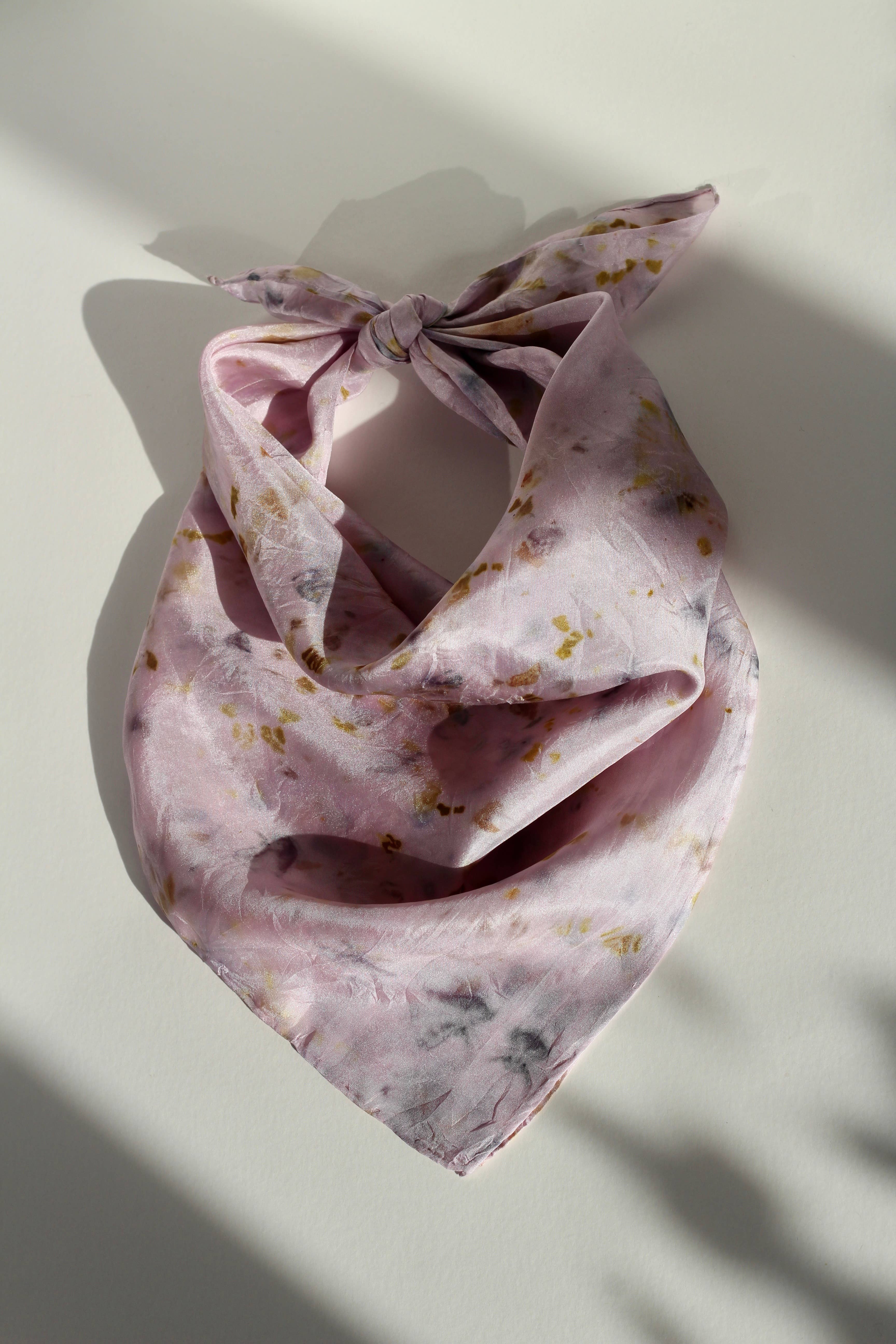 Marram – Cachecol - Mulher por atacado – Lenço de Seda Tingido com Plantas - Lavanda2