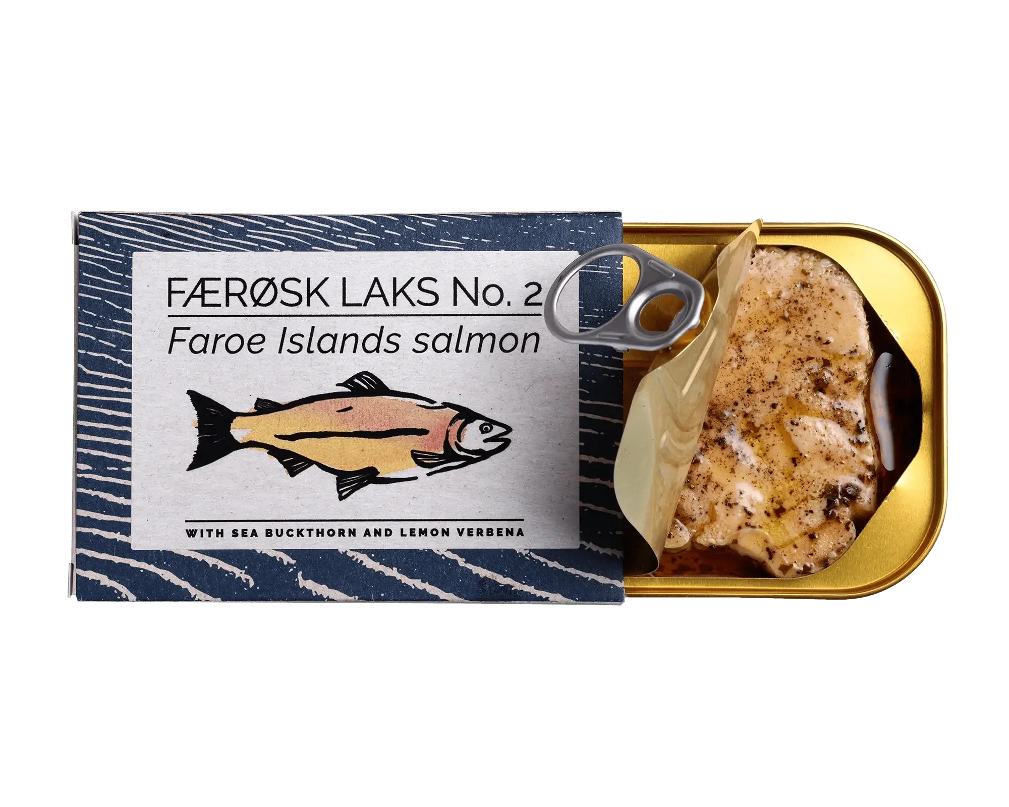 FANGST - Wholesale Tinned Fish - Fangst Færøsk Laks No. 2 with Sea Buckthorn & Lemon Verbena1
