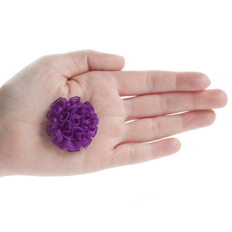 Factory Direct Craft - Wholesale Ribbon – Gift wrapping - 1-1/2" dia Sheer Ribbon Rose Bows (Pack of 6)- Select Color 4