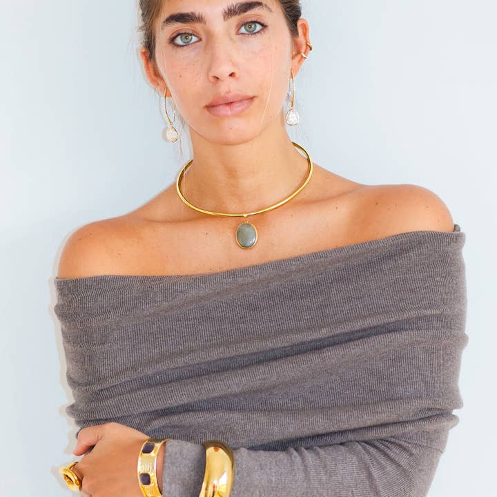 Woonder - Wholesale Choker/Collar - Green Amulet Choker8