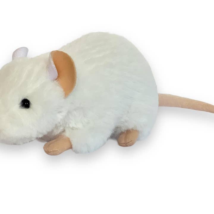 Auswella - Wholesale Stuffed/Plush Toy - Kids & Baby - 8" White Rat Plush Stuffed Animal